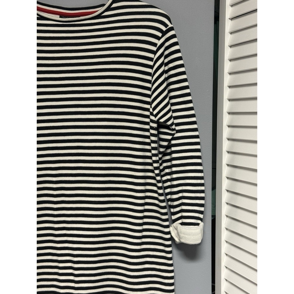 Topshop Women's Black And White Striped Shift Dress Size 4 Preppy Casual - Picture 4 of 14